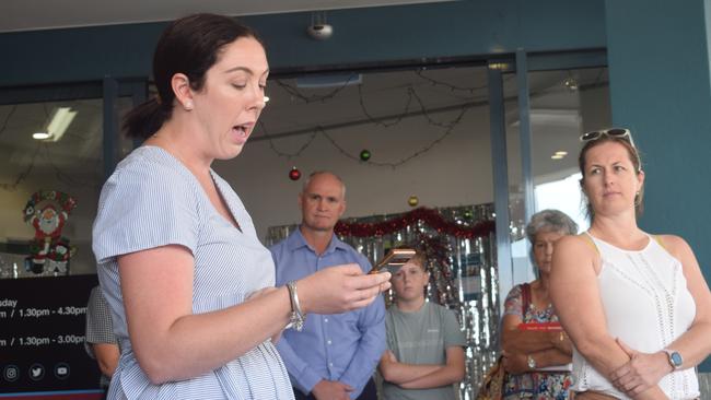 Save Gladstone Maternity Ward advocate Jemma Manwaring at a protest held outside local MP, Glenn Butcher's office. Picture: Nilsson Jones