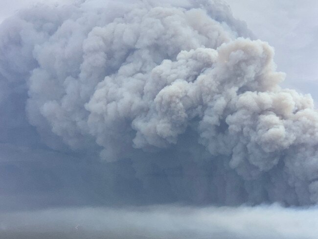 Aerial photos of the fire at Ravine on Kangaroo Iasland. Picture CFS