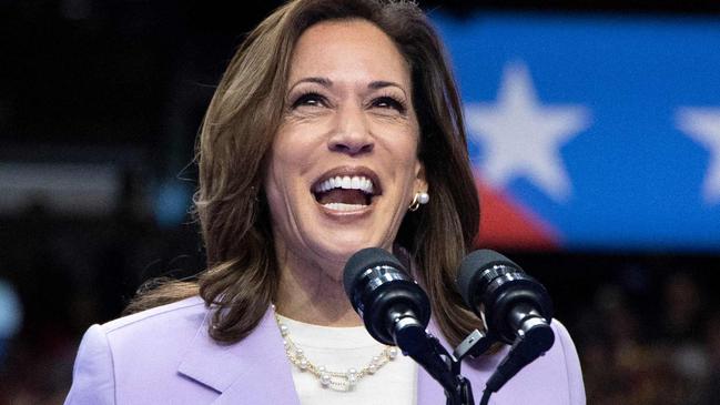 US Vice President and Democratic presidential candidate Kamala Harris speaks during a campaign rally at the Thomas and Mack Center, University of Nevada in Las Vegas, Nevada, on August 10, 2024. (Photo by RONDA CHURCHILL / AFP)