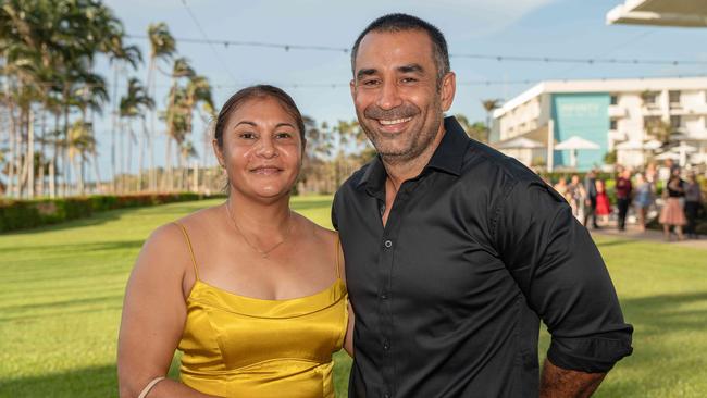 Tracy and Anthony Vallejo at the 2022-23 NTFL Nichols Medal Night. Picture: Pema Tamang Pakhrin