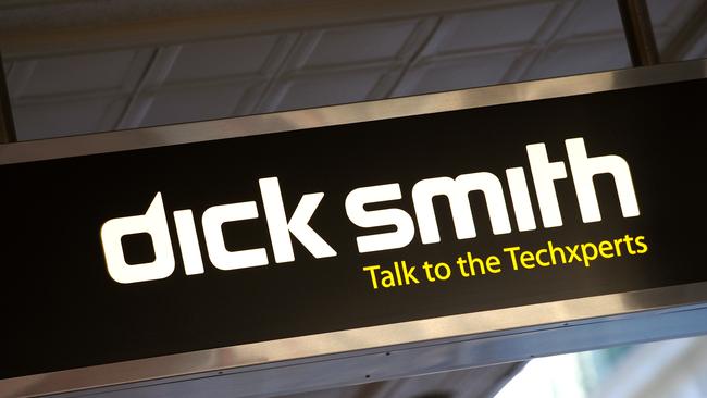 ***FILE*** A Friday, Dec. 4, 2015 file photo of Signage at a Dick Smith electronics store in Sydney. The electronics retailer will close its 363 Australian and New Zealand stores within eight weeks, putting 2,890 staff out of a job. (AAP Image/Joel Carrett) NO ARCHIVING