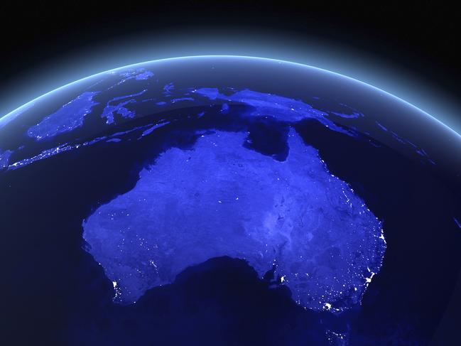 Australia and New Zealand. Maps from NASA imagery