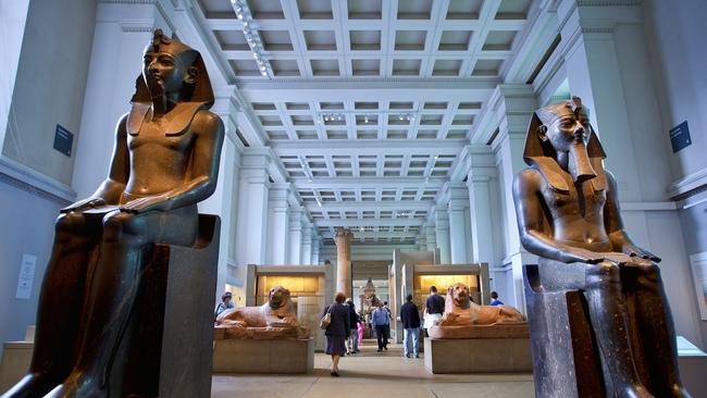 Egyptian sculptures at the British Museum.