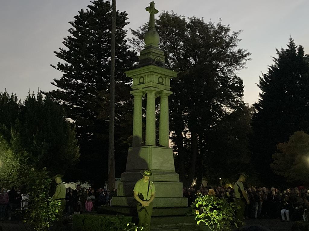 Mount Gambier Anzac Day 2022. A member of the Catapult Party. Picture: Arj Ganesan