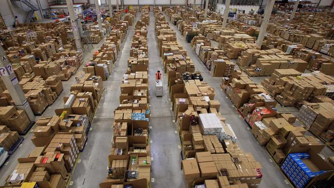 An Amazon fulfilment centre in Britain. Pic: Getty Images