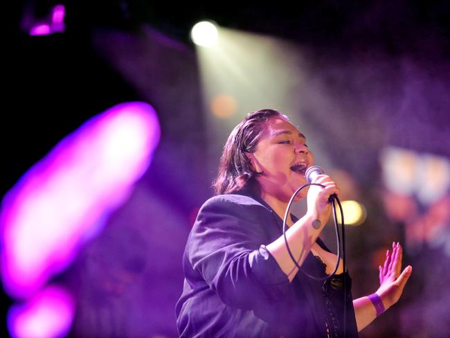 Molotov and Tension hit maker Kira Peru at Federation Square. Picture: Nicole Cleary