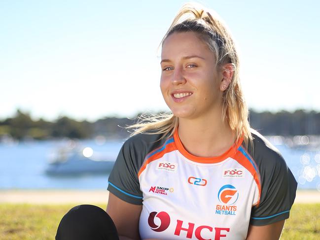 SUNDAY TELEGRAPH - Giants star Jamie-Lee Price gearing up for Sunday's derby v the Swifts. Pictured at Drummoyne today. Pic, Sam Ruttyn