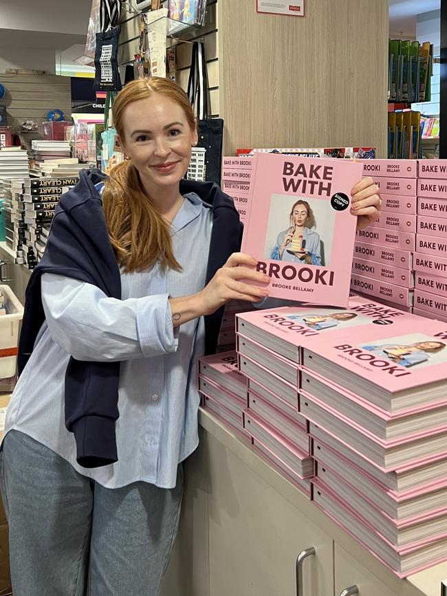 Bellamy’s book Bake With Brooki, released last year, has reportedly made $4.6 million in sales. Picture: Supplied