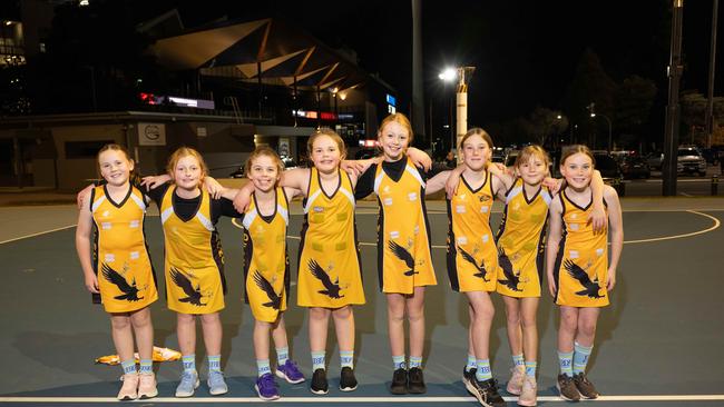 Drysdale Pink under-11 netball team.