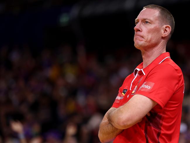 Wildcats head coach John Rillie is under pressure to keep his job after a slow start to NBL24. Photo: Matt King/Getty Images.