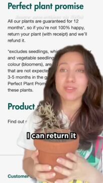 Bunnings hack about returning plants