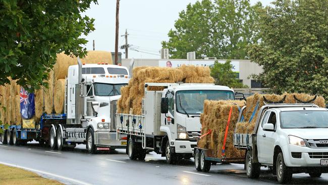 The convoy of trucks travelled from Ballarat to Buchan. Picture: Mark Stewart