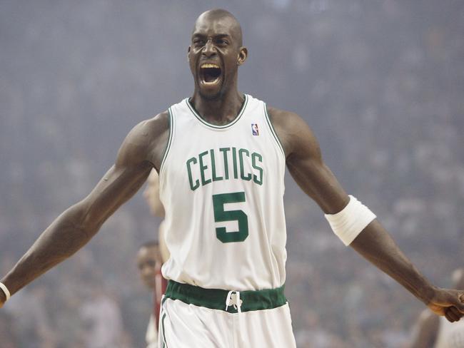 Kevin Garnett is the only player in NBA history with at least 25,000 points, 10,000 rebounds, 5,000 assists, 1,500 blocks and 1,500 steals. Picture: AP Photo/Winslow Townson