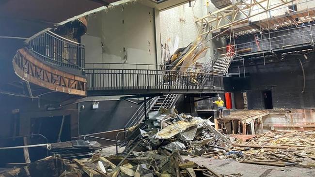 The much-loved majestic balcony has been torn down.