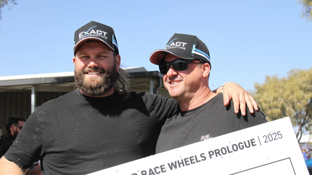 Travis Robinson has taken out the prologue in the 2025 Tatts Finke Desert Race, beating his brother and 2024 King of the Desert Beau Robinson for the top spot. Picture: Gera Kazakov