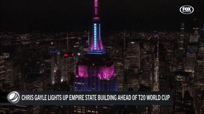 Chris Gayle has LIT UP Empire State Building