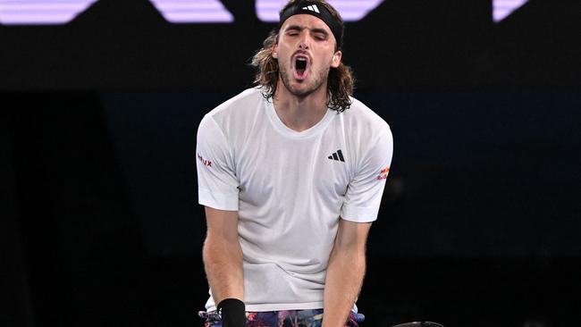 Stefanos Tsitsipas was well beaten by Djokovic. Picture: AFP Images