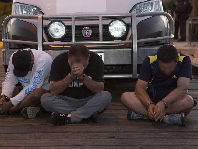 Police allege the three men in the van all came from Sydney.