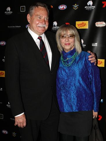 Ron Barassi and wife Cherryl at the AFL Coaches Association Awards.