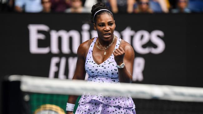 Serena Williams did her best to dodge a question on the significance of the recent royal split. Picture: AFP