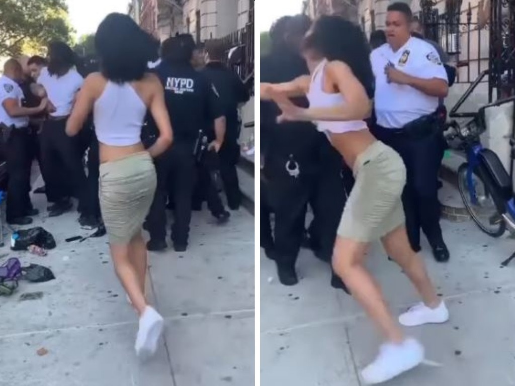 Video Shows Nypd Police Officer Punching Woman Hard In The Face During Harlem Arrest Daily 