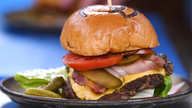 "SA Best Pub Burger", by Patrick Spriggs, the Eyre Hotel in Whyalla. Picture Mark Brake.