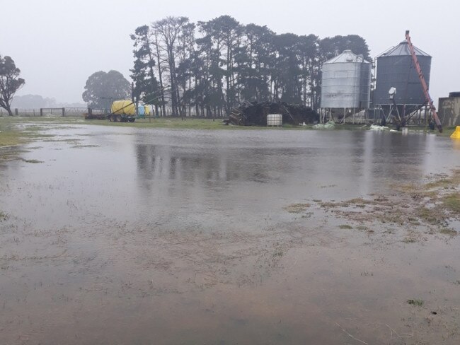 Steve and Lisa Harrison recorded 110mm of rain at their Giffard West property last Tuesday. Pic: Supplied