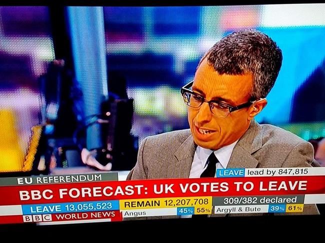 The TV networks are forecasting Leave.