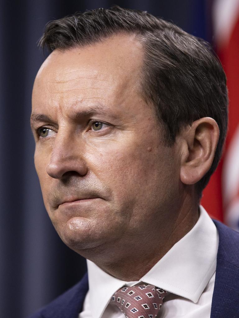 WA Premier Mark McGowan has put large parts of the state in to lockdown. Picture: Matt Jelonek