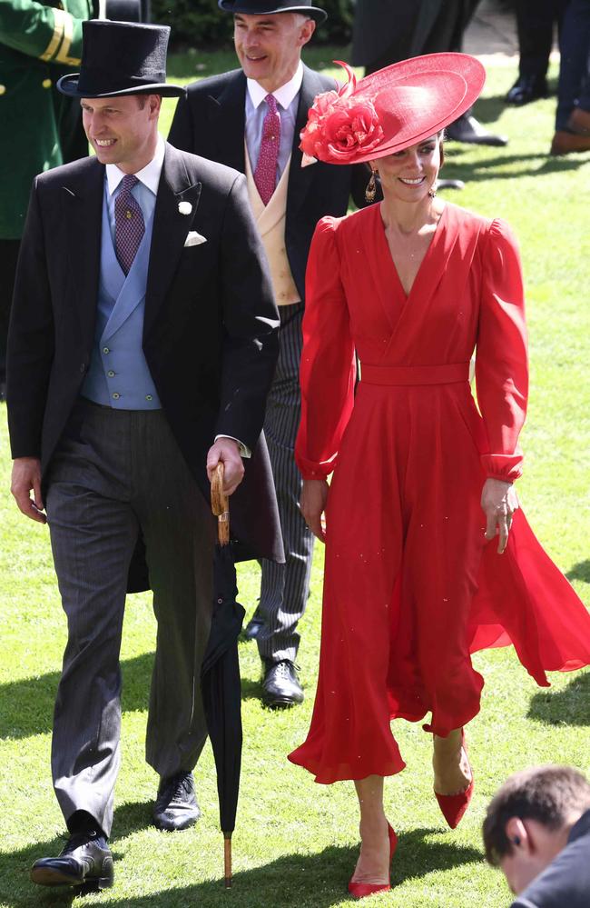 The Prince and Princess of Wales are welcomed to Royal Ascot. Picture: Henry Nicholls / AFP