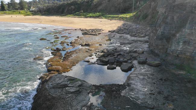 The remains of the first rock pool at Newport. Picture Manly Daily