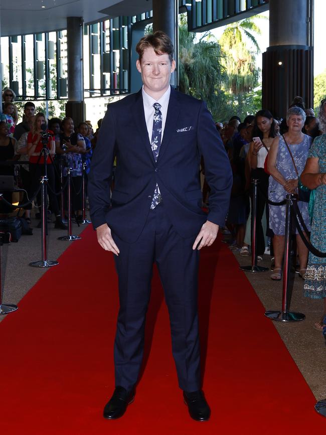 Jarrah Prider arrives at the Trinity Bay High School formal evening, held at the Cairns Convention Centre. Picture: Brendan Radke