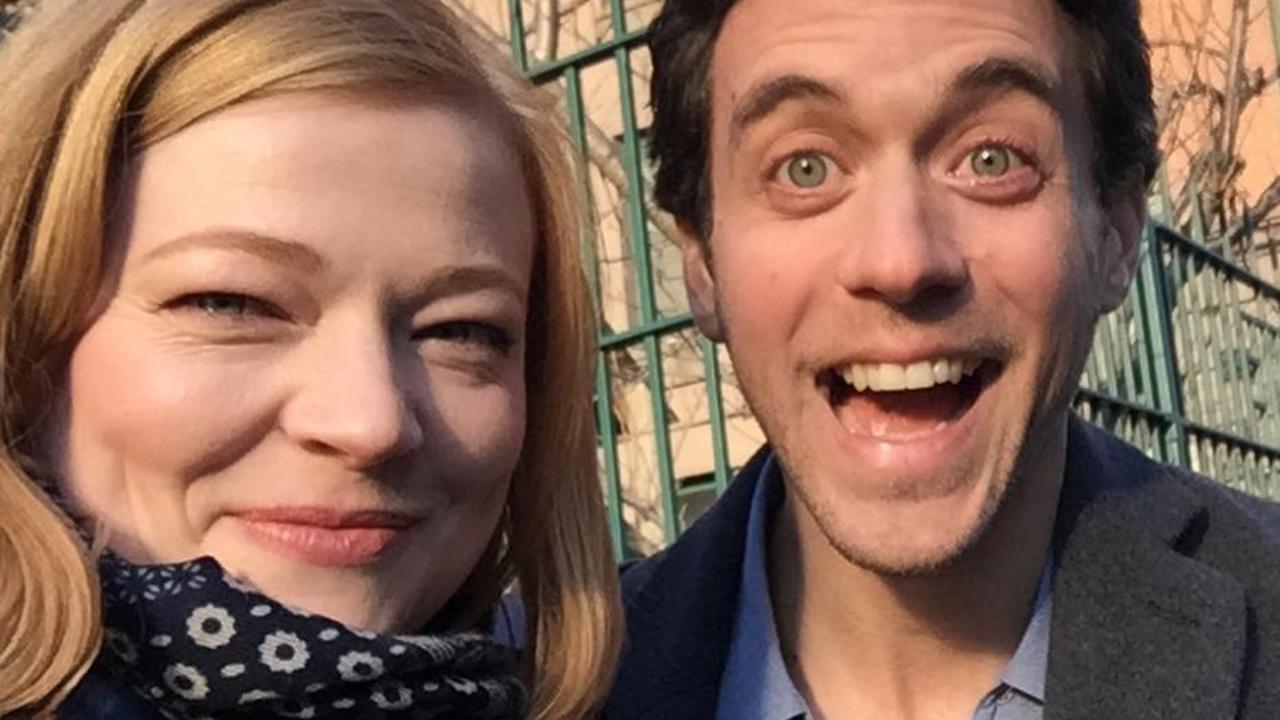 Sarah Snook with fellow Aussie Succession recurring star Ashley Zukerman in New York. Picture: @sarah_snook/Instagram