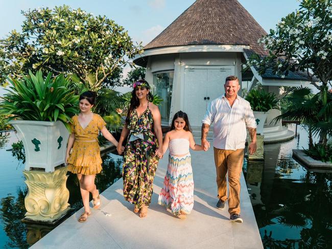 Karlie Cummins with husband Brady, and children Krista and Kameron have been in awe of the sense of community on the island during the pandemic.