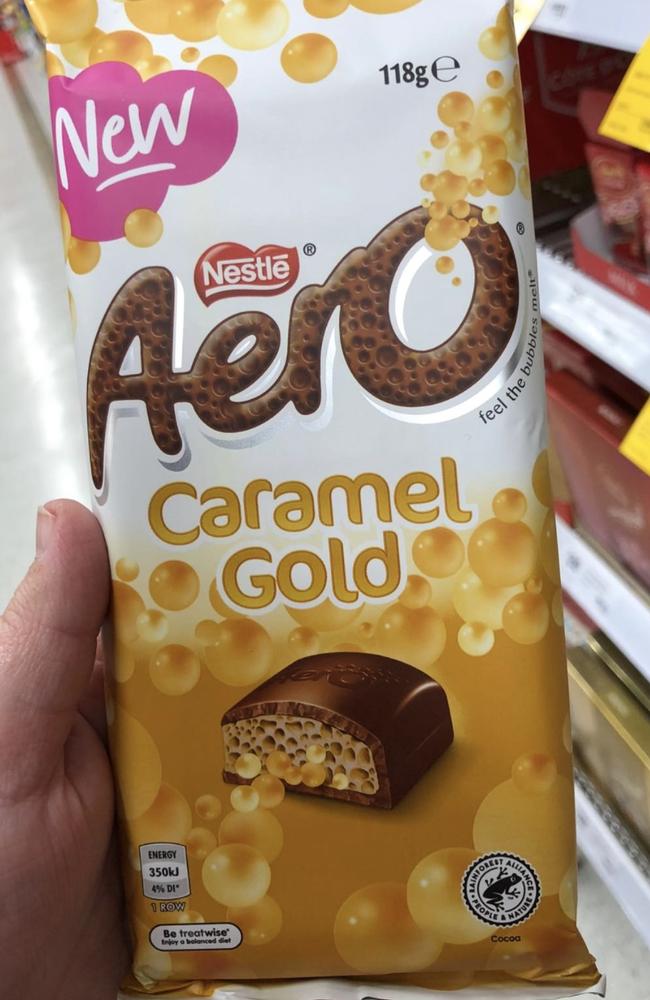 People labelled the new Aero flavour “delicious” and “yum”. Picture: Facebook/Caramilk Addicts Club.