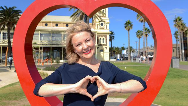 Holdfast Bay Mayor Amanda Wilson at Glenelg. Picture: AAP/Brenton Edwards.