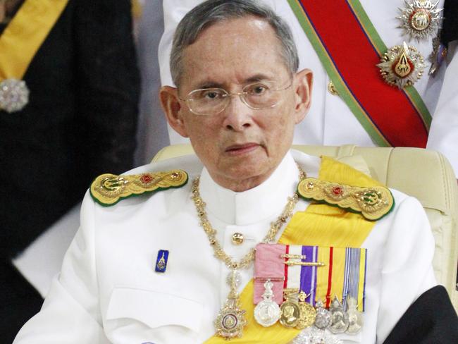 Thailand's King Bhumibol Adulyadej, pictured in 2012. Picture: AP Photo/Wason Wanichakorn