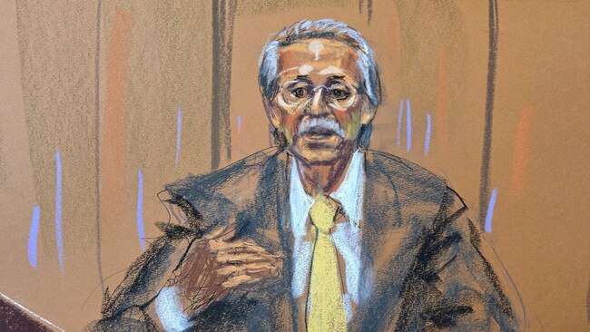 Pecker on the witness stand. Picture: Reuters/The Times