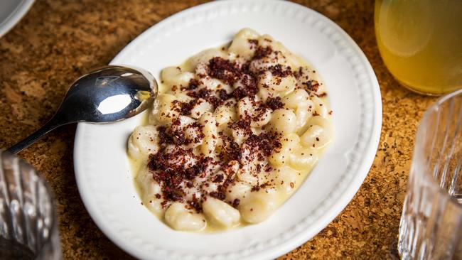 Sumac in the face: the dumplings sprinkled with tomato sumac. Picture: Nicole Cleary