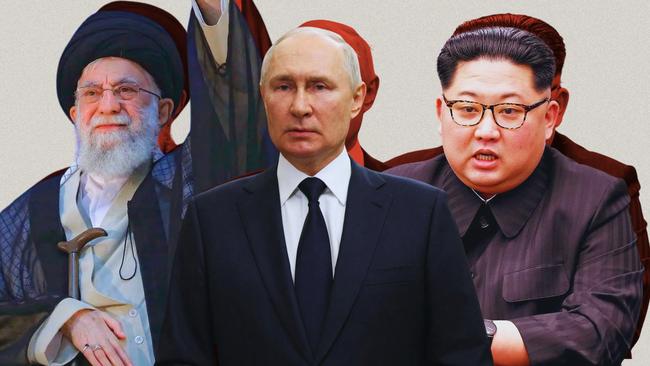 Ayatollah Ali Khamenei, Vladimir Putin and Kim Jong-un are the new axis of evil.