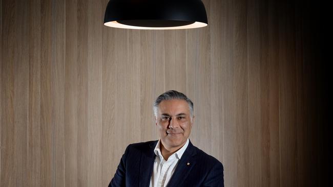 Ahmed Fahour, CEO of Latitude Financial Services, at the company's Docklands head office. Picture: Andrew Henshaw