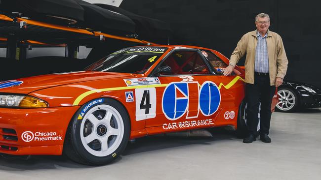 Allan Heaphy with a Group A Nissan Skyline GT-R. Photo: Supplied