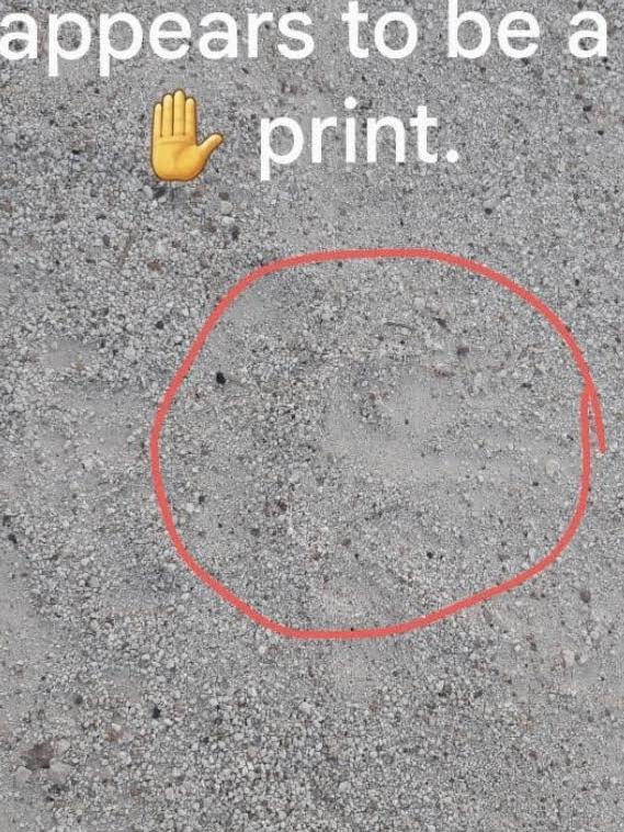 Is this a yowie hand print? Picture: Facebook