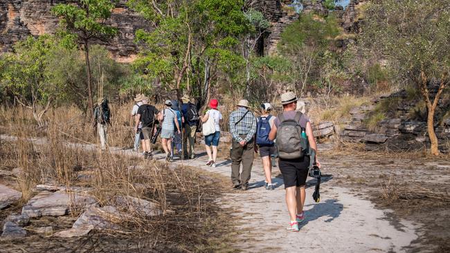 On the lookout in Bardedjilidji stone country. Picture: Tourism NT