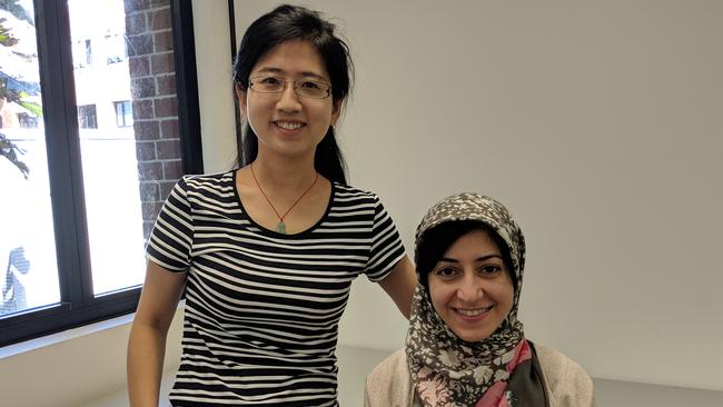 Mechanical engineering lecturers Dr Ming Li and Dr Fatemeh Salehi at Macquarie University.