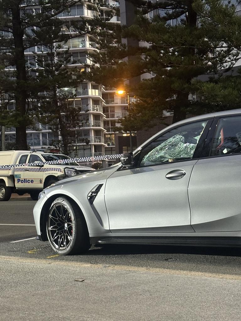 Scene of the accident at The Esplanade in Surfers Paradise. Picture: Ashleigh Jansen.