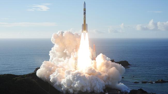 ‘An exceptional achievement’: Hope lifts off in Japan, bound for Mars. Picture: Mitsubishi Heavy Industries via AFP