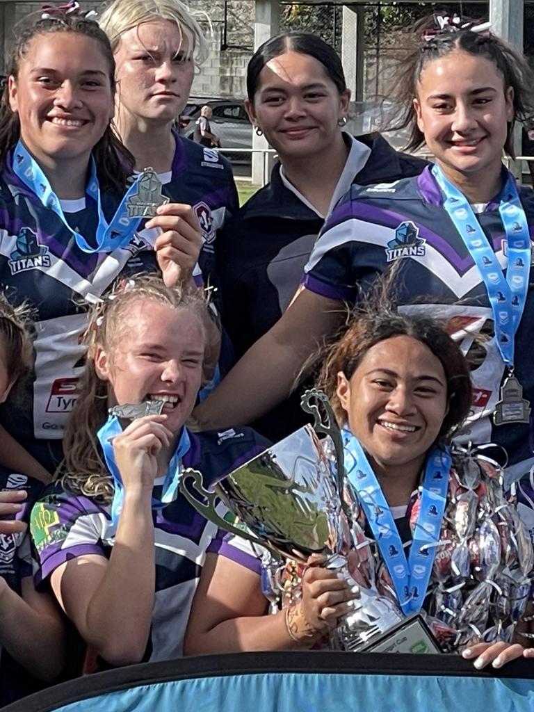 Some members of the premiership winning Ipswich SHS schoolgirls.