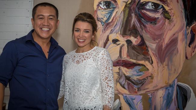 Anh Do and Dannii Minogue on Brush With Fame. Picture: ABC