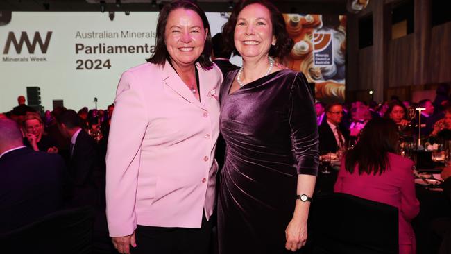 Minister for Resources Madeleine King and MCA CEO Tania Constable at the Australian Minerals Industry Parliamentary Dinner in the Great Hall at Parliament House in Canberra. Picture: Jane Dempster/The Australian.